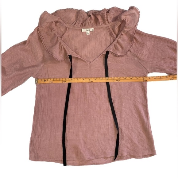 E & M blush pink ruffle top - Picture 4 of 5